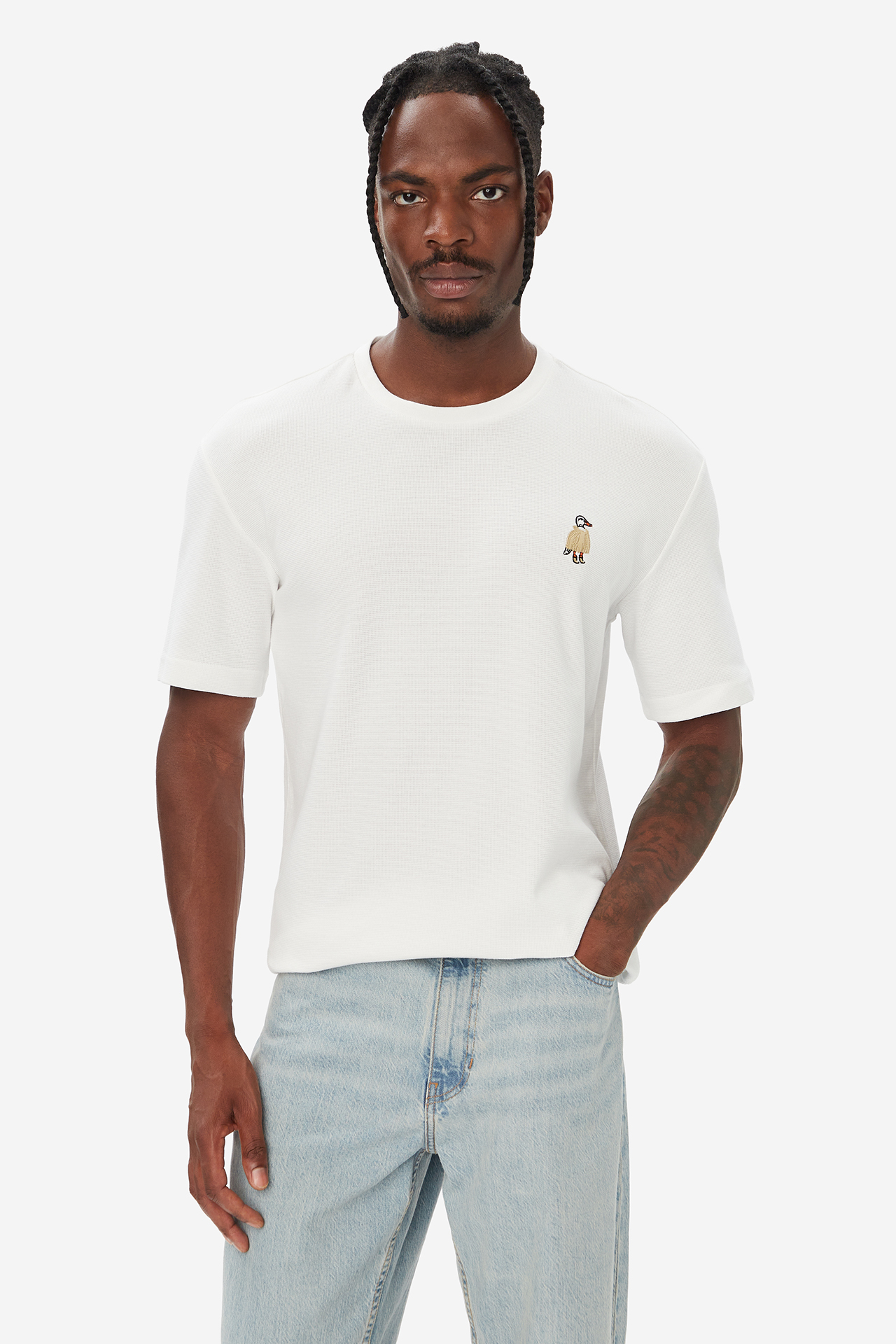 T-shirt HUNTER W226-HRMTS-1091-01X Biały