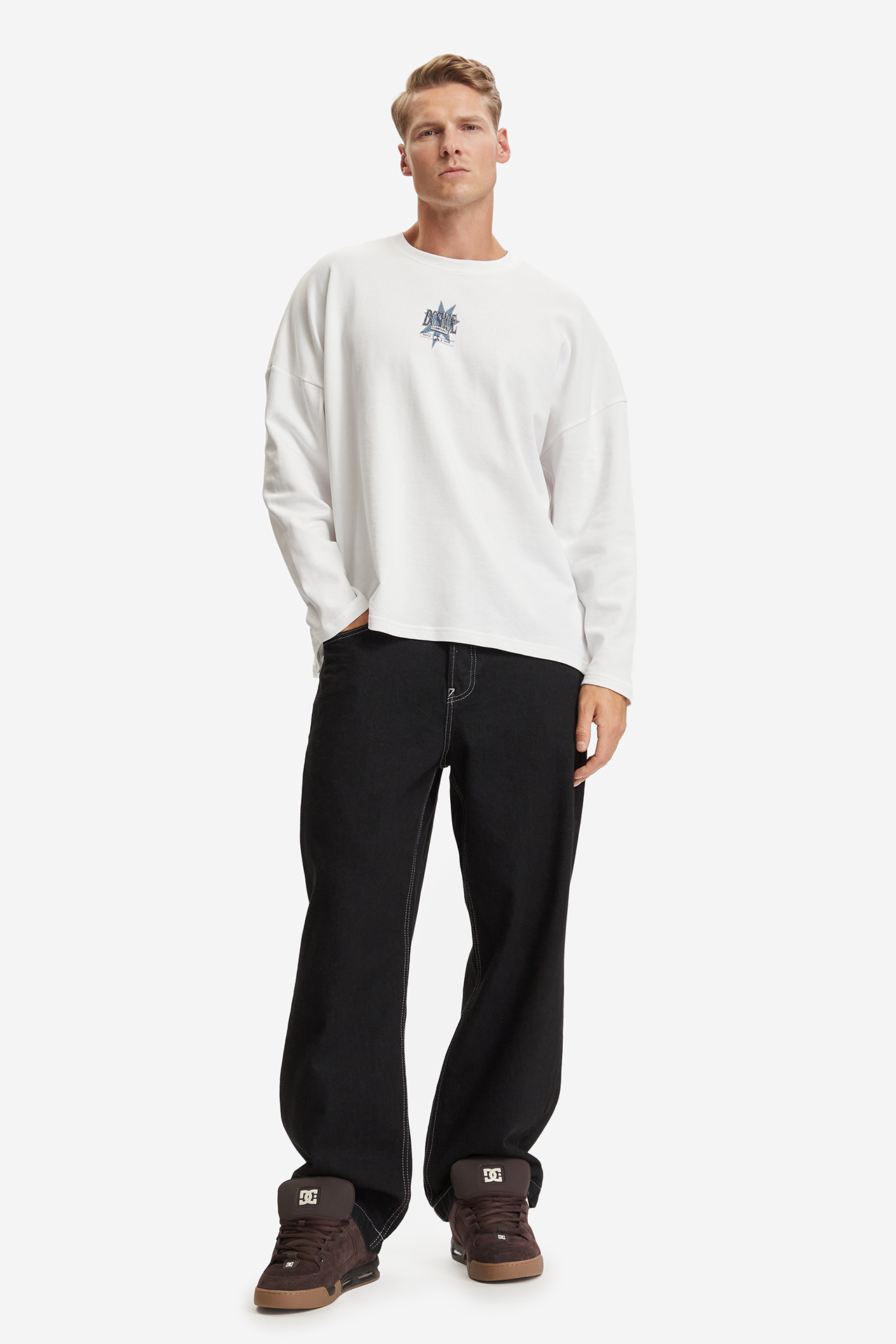 Long sleeve DC SHOES W226-DCMTS-1091-01X Biały