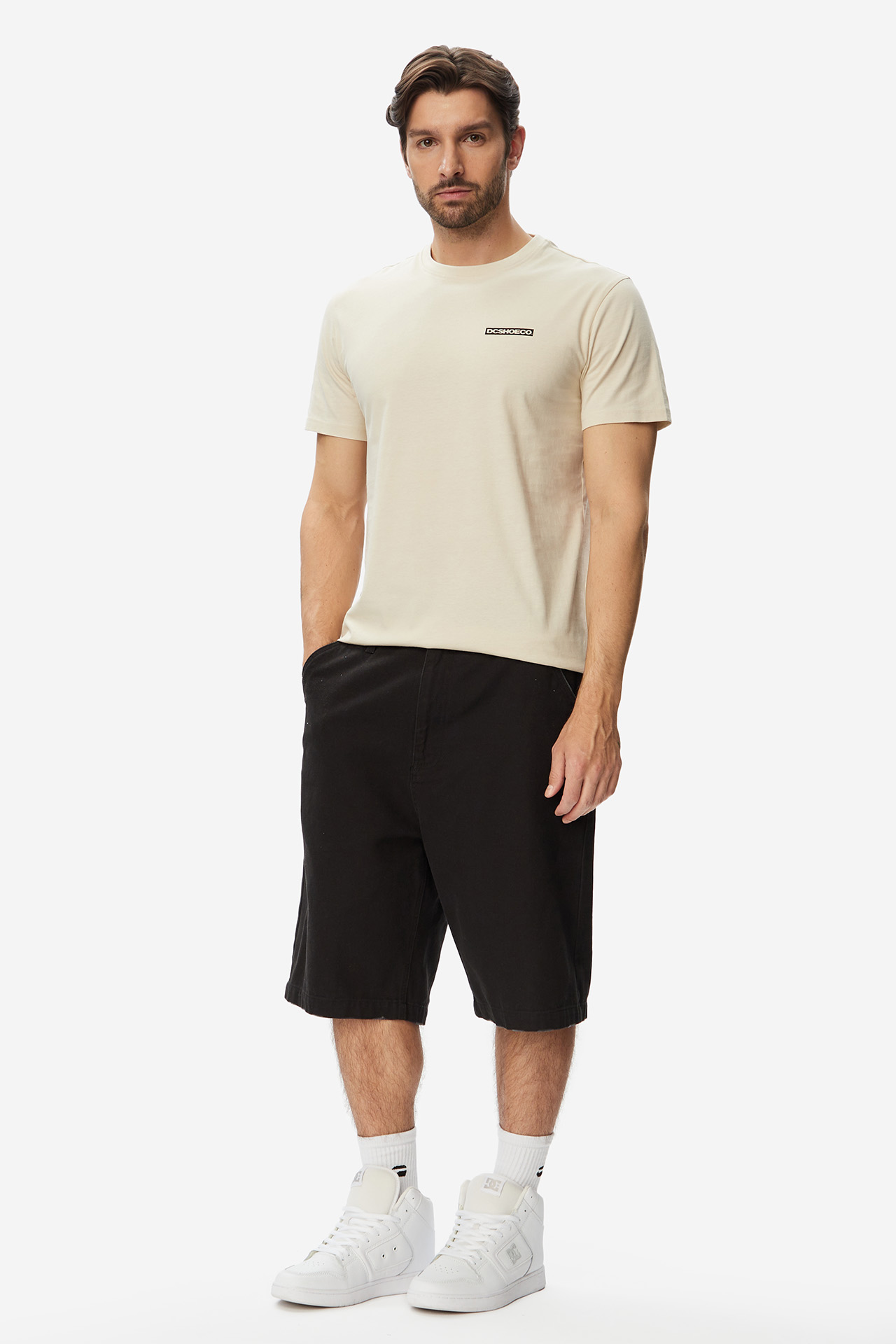 T-shirt DC SHOES W226-DCMTS-1089-03X Zielony ciemny