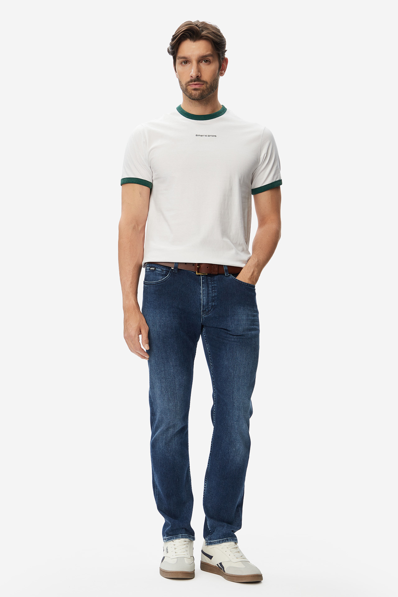 T-shirt AMERICANOS W226-AMMTS-1052-29X Biały