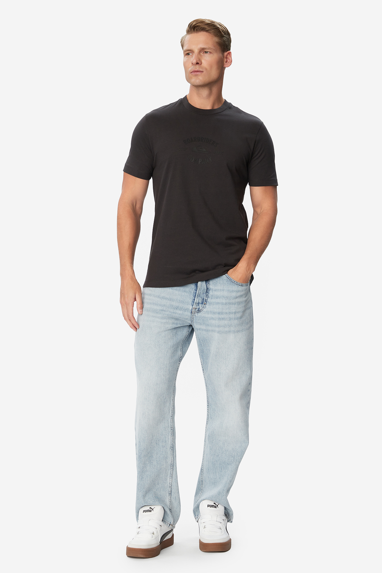 T-shirt QUIKSILVER W226-QSMTS-1052-43X Szary ciemny