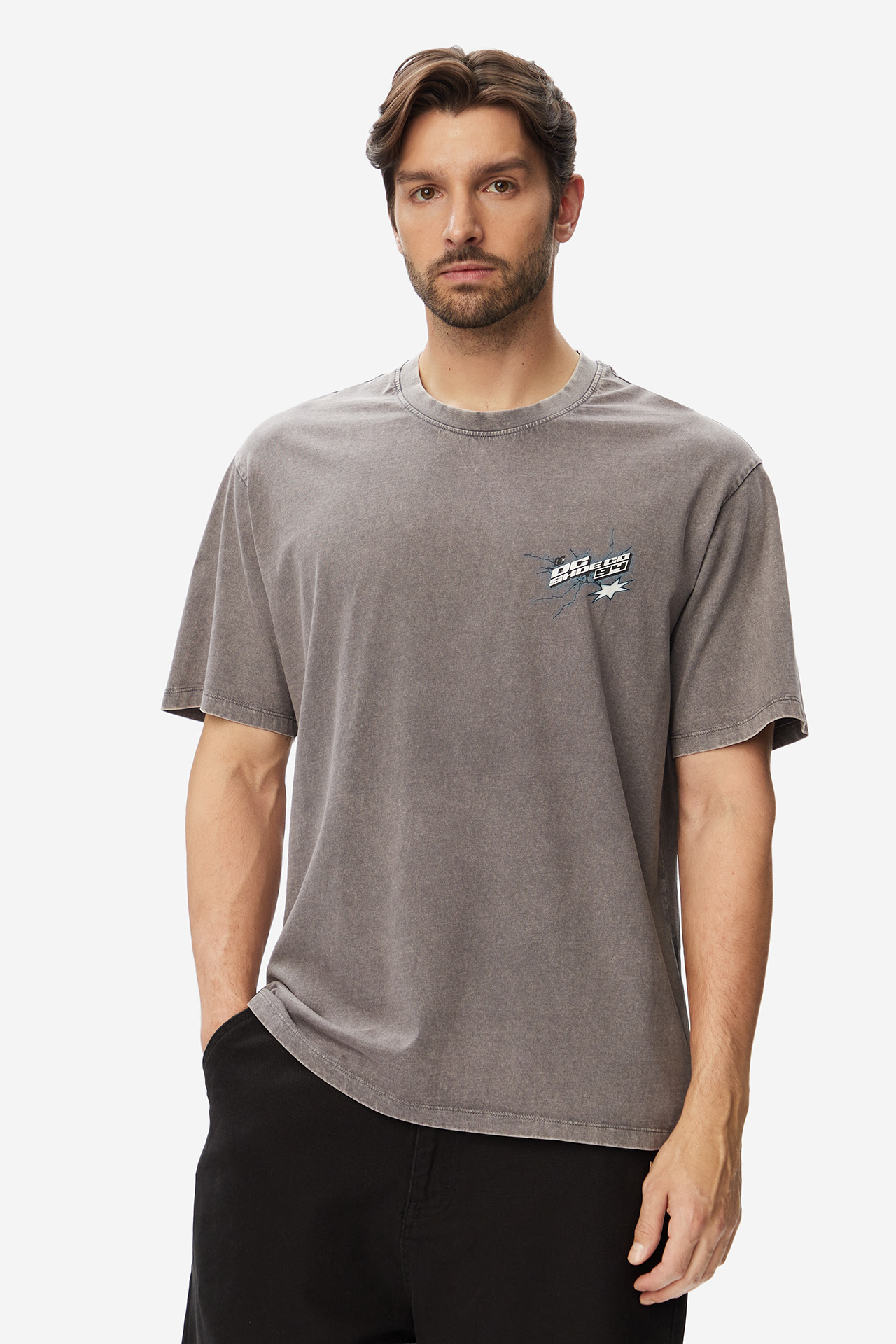 T-shirt DC SHOES W226-DCMTS-1087-42X Zielony ciemny