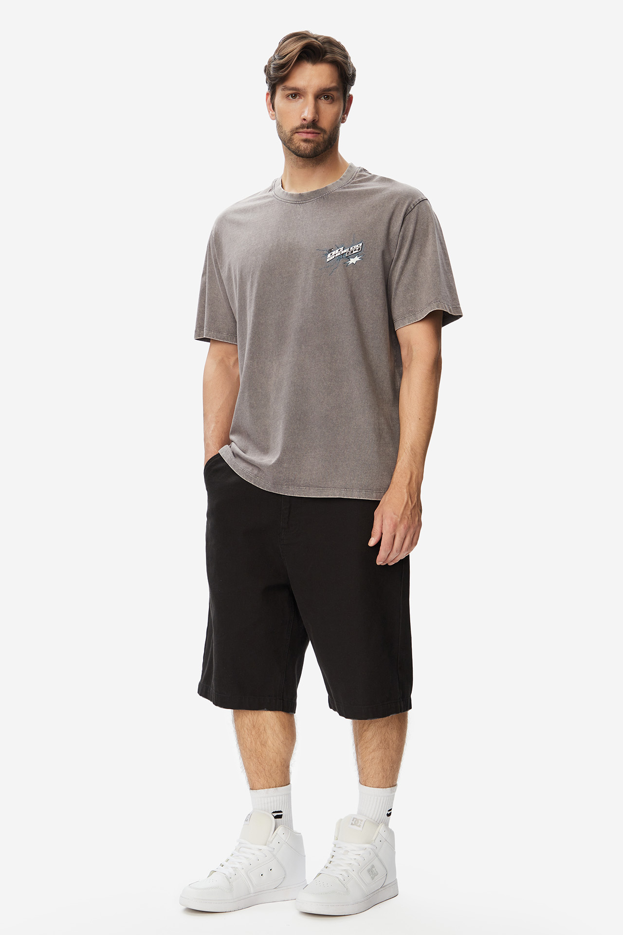 T-shirt DC SHOES W226-DCMTS-1087-42X Zielony ciemny