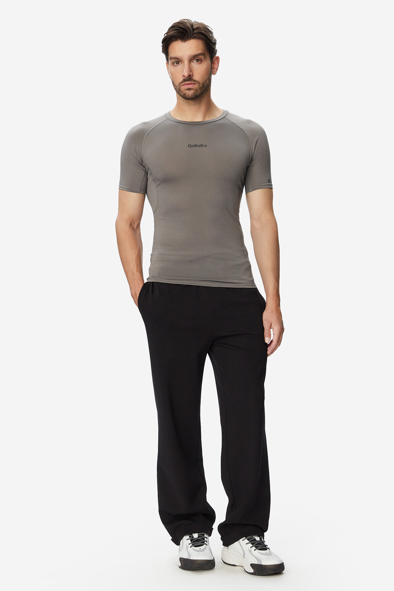 T-shirt GO SOFT W226-GSMTS-1094-43X Szary