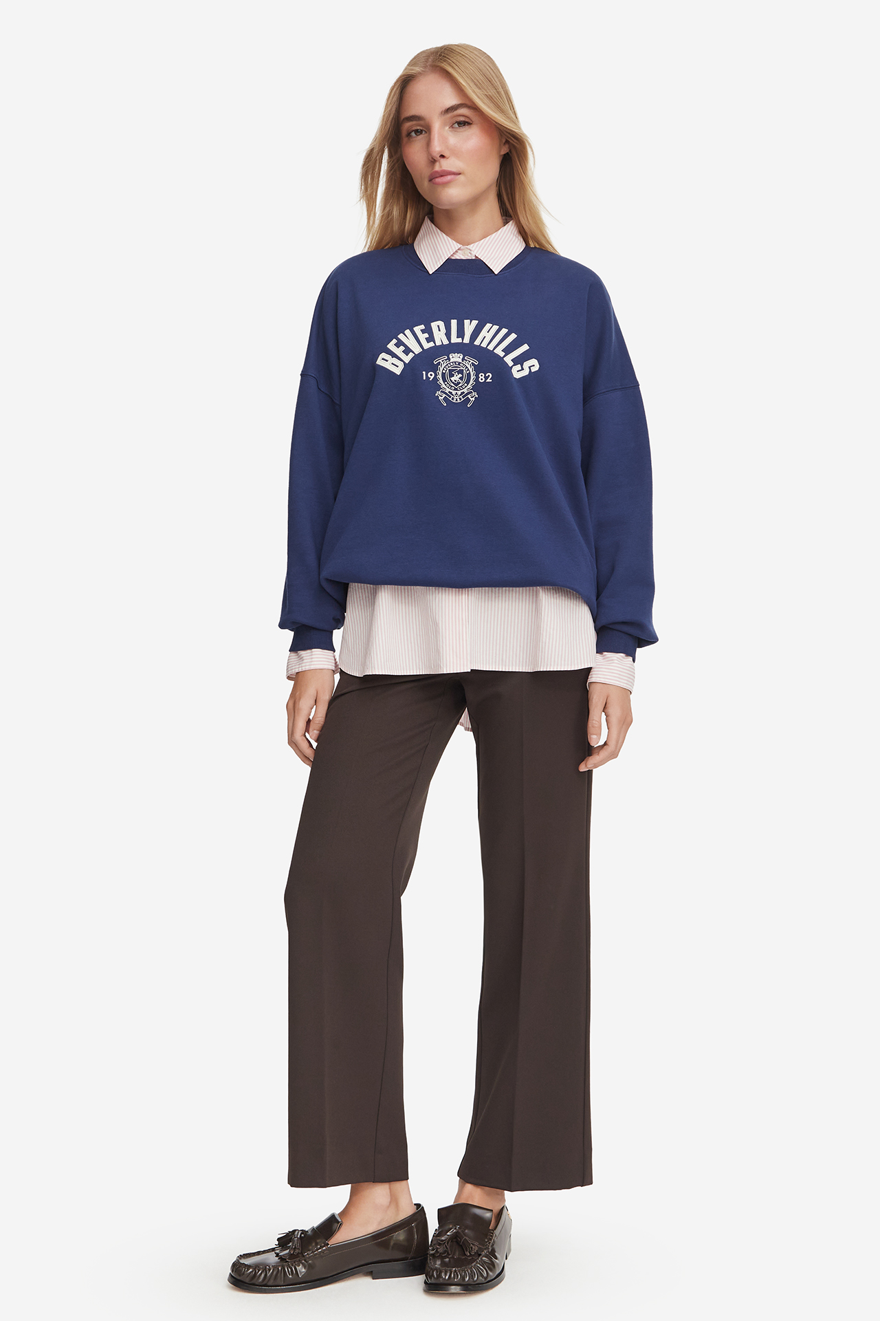 Bluza BEVERLY HILLS POLO CLUB W226-BHLSS-1166-20X Granatowy