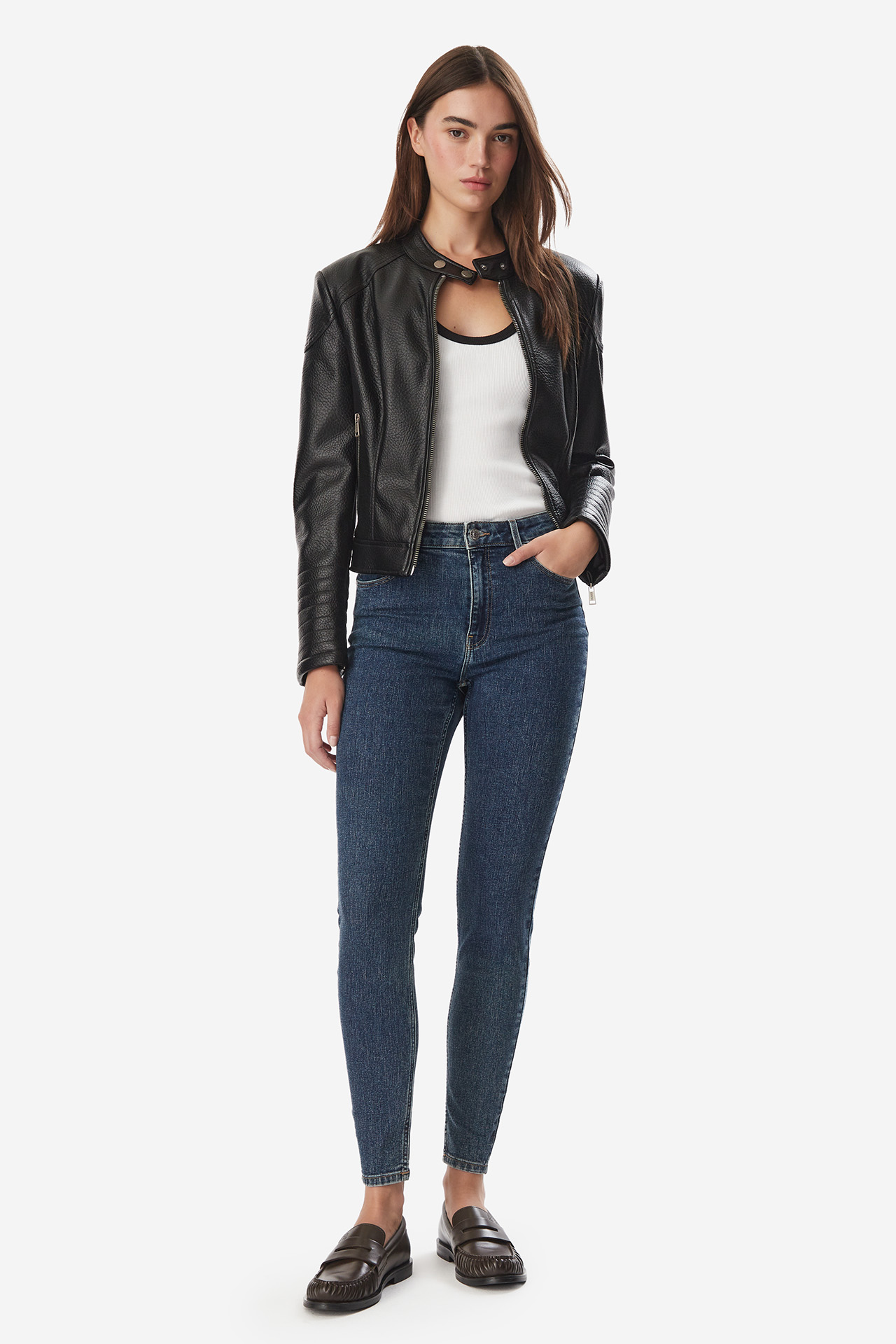Spodnie jeansowe JENNY W226-JNLTR-1061-20D Granatowy