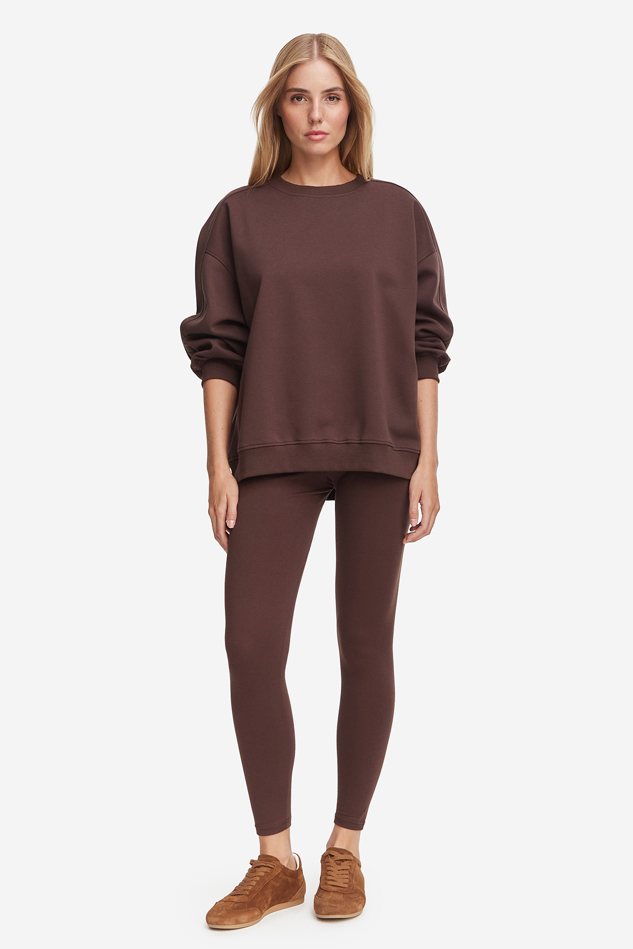 Legginsy JENNY W226-JNLLG-1074-37X Brązowy ciemny