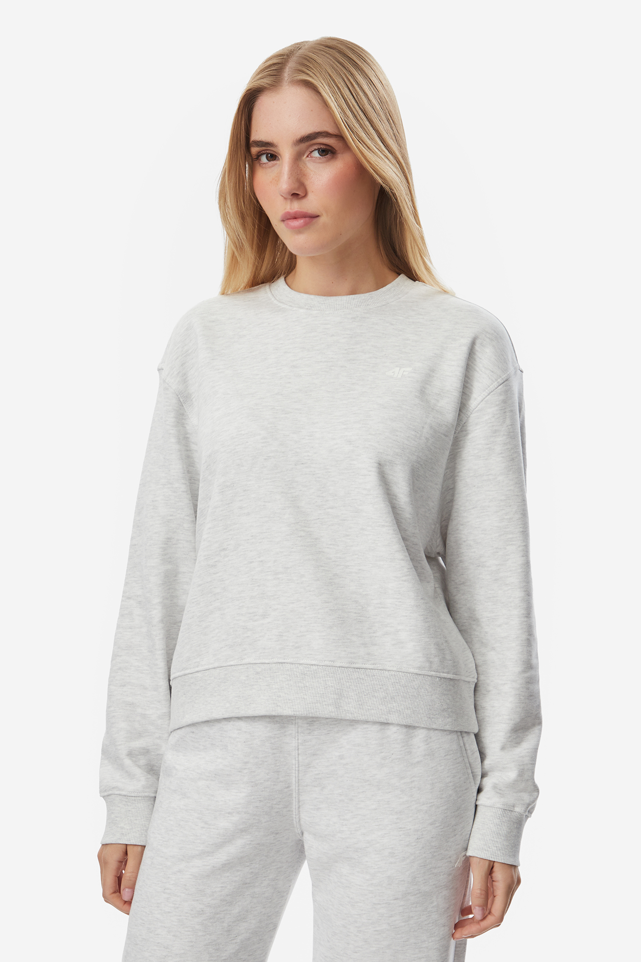 Bluza 4F 4FWMM00TSWSF3228-27M Szary jasny