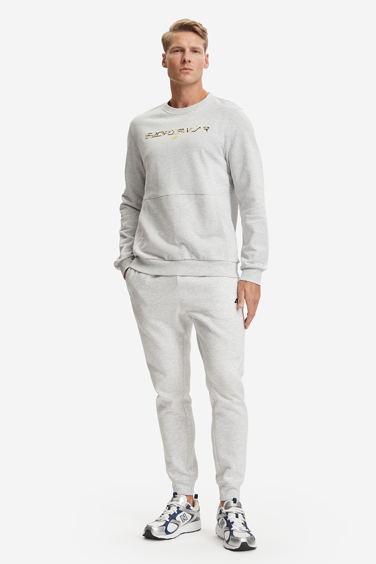 Bluza 4F 4FWAW26TSWSM3244-27M Szary jasny