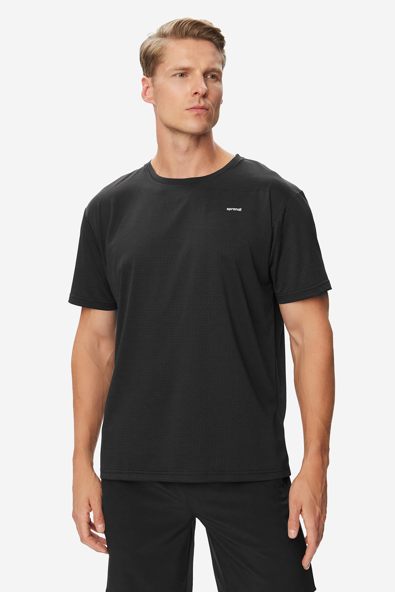 T-shirt Sprandi W226-SIMTS-1143-48X Czarny