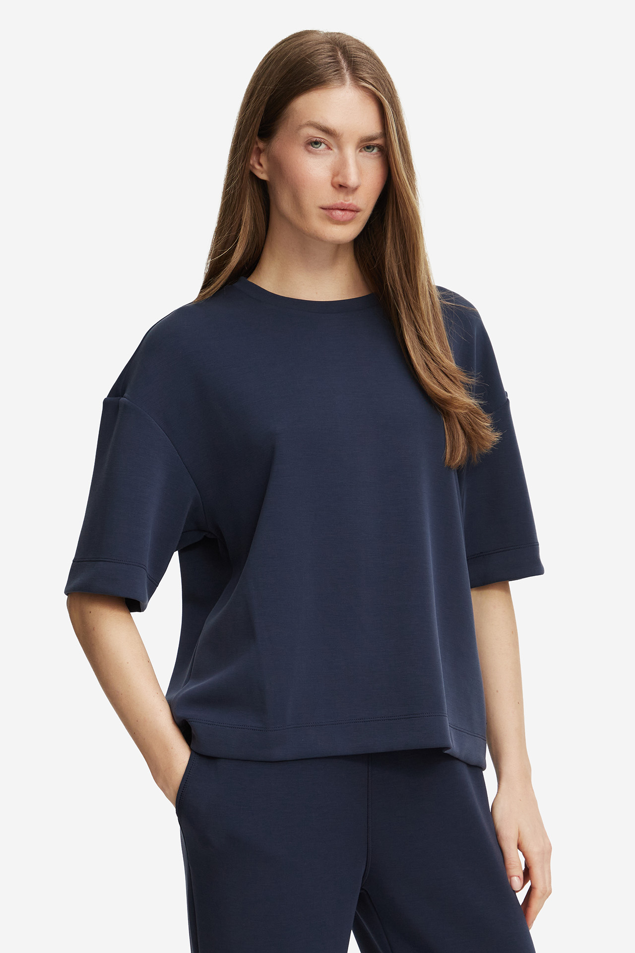 T-shirt 4F 4FWAW26TTSHF4591-31S Granatowy