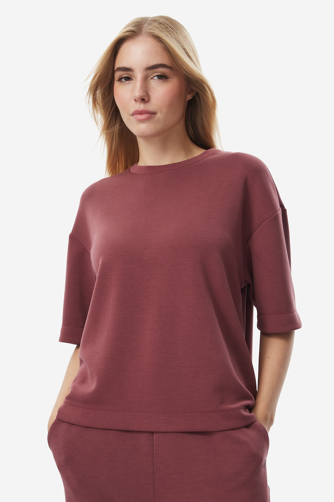T-shirt 4F 4FWAW26TTSHF4591-60S Różowy ciemny