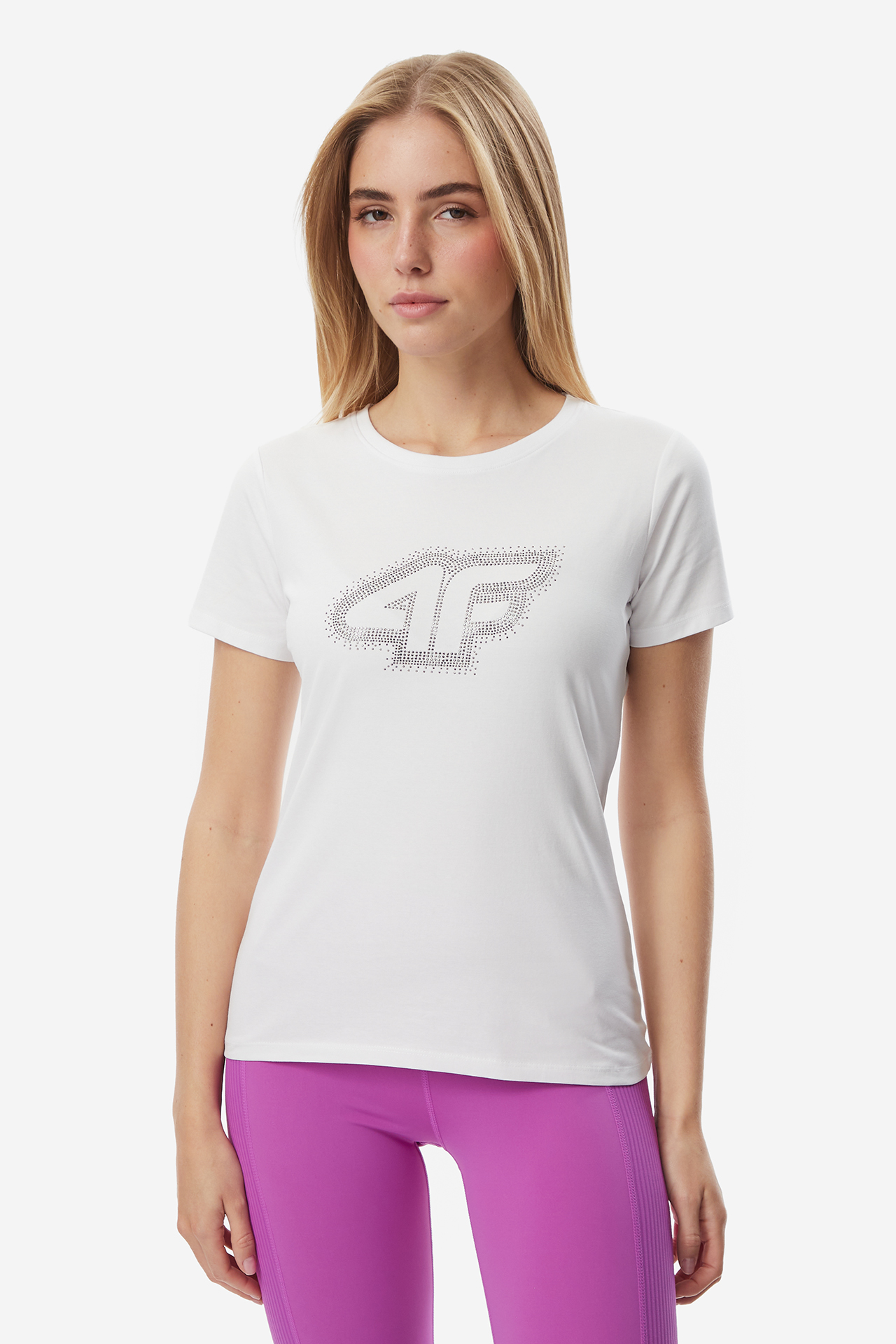 T-shirt 4F 4FWAW26TTSHF4589-10S Biały