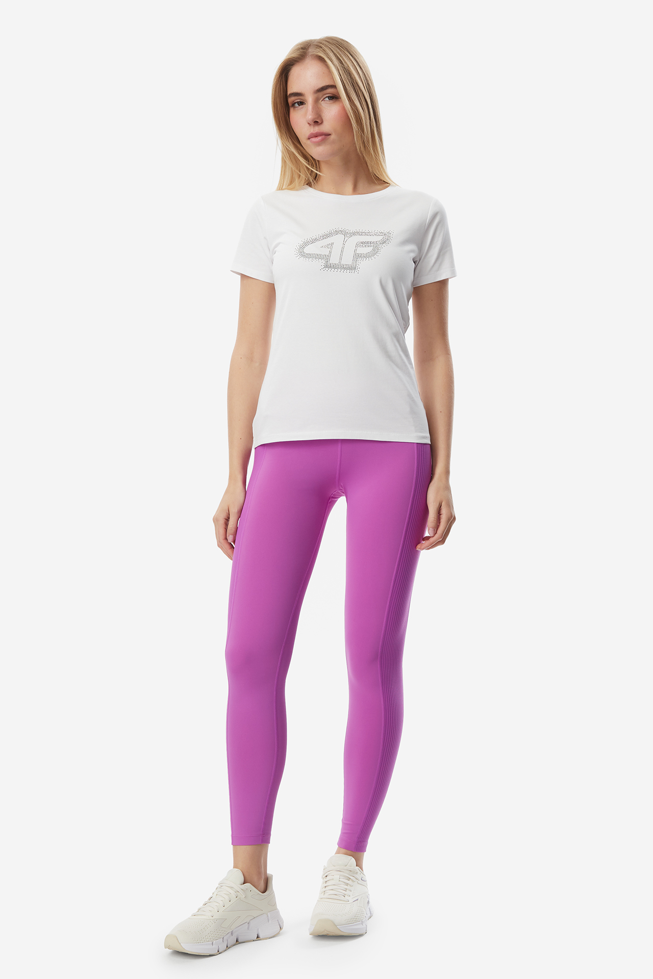 T-shirt 4F 4FWAW26TTSHF4589-10S Biały