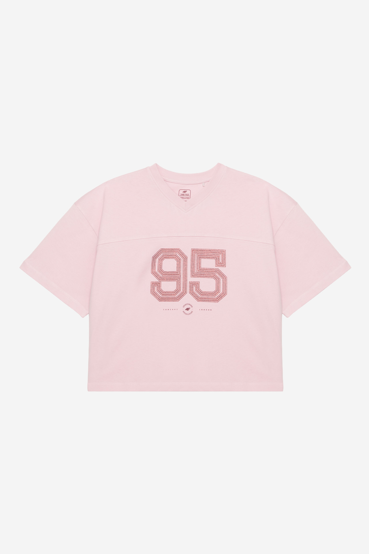 T-shirt 4F 4FJWAW26TTSHF4583-56S Różowy jasny