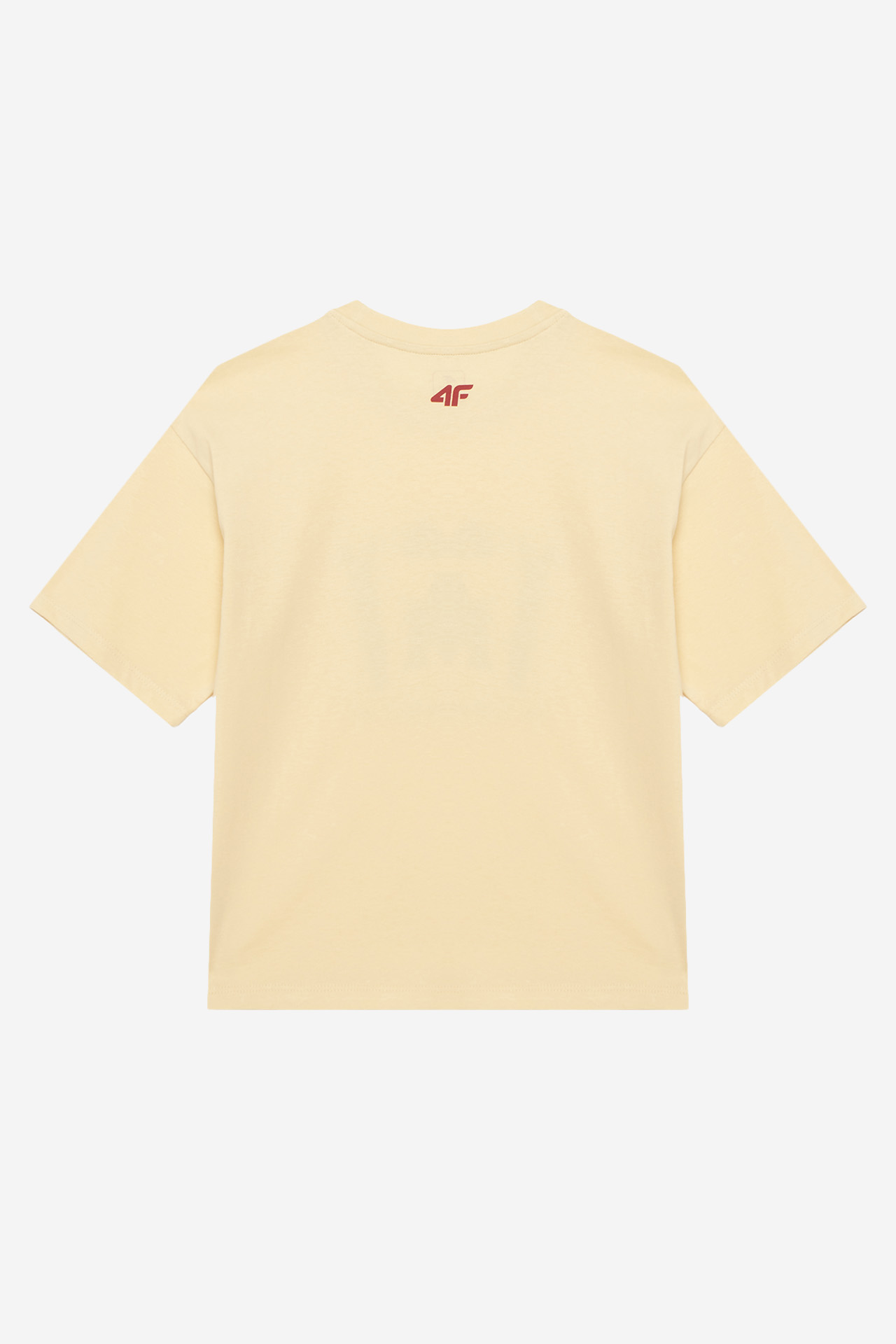 T-shirt 4F 4FJWAW26TTSHF3539-12S Kremowy