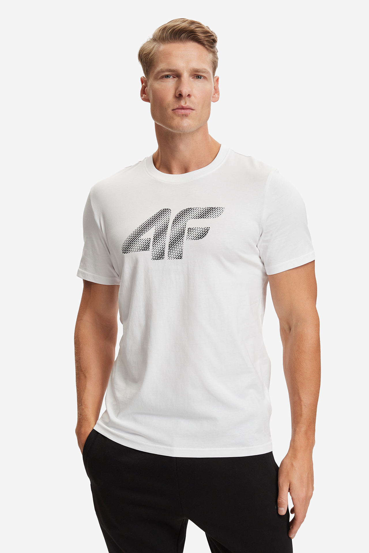 T-shirt 4F 4FWMM00TTSHM4578-10S Biały