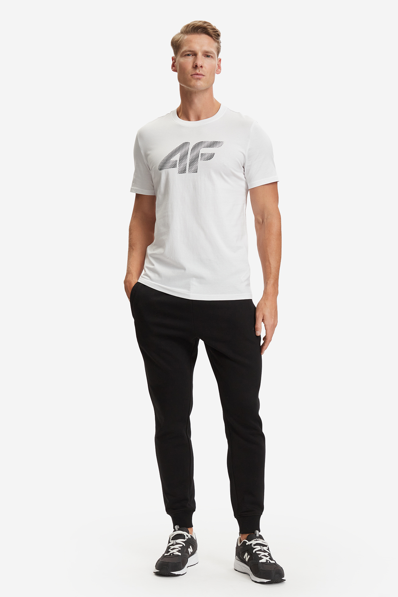 T-shirt 4F 4FWMM00TTSHM4578-10S Biały