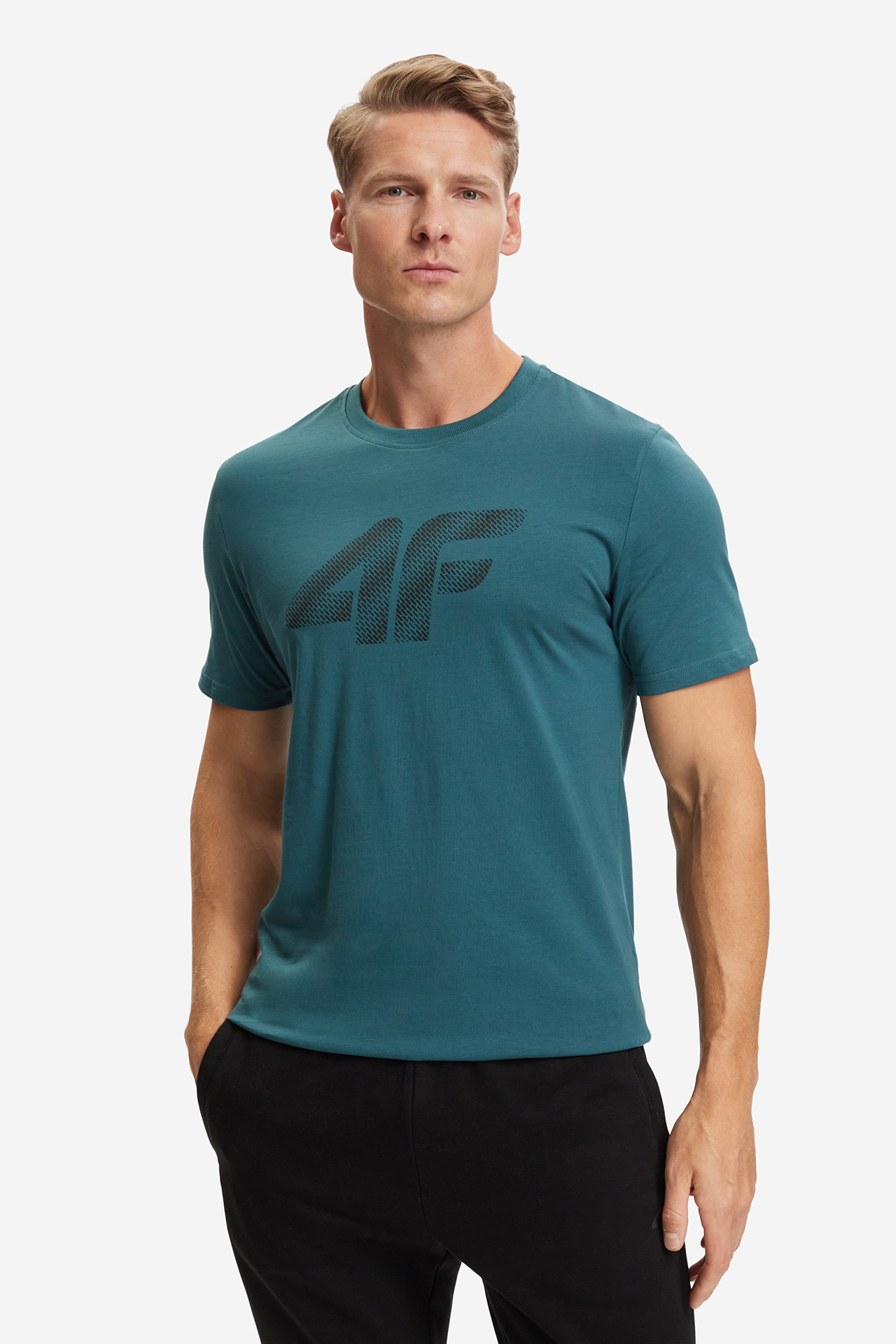 T-shirt 4F 4FWAW26TTSHM4599-46S Zielony