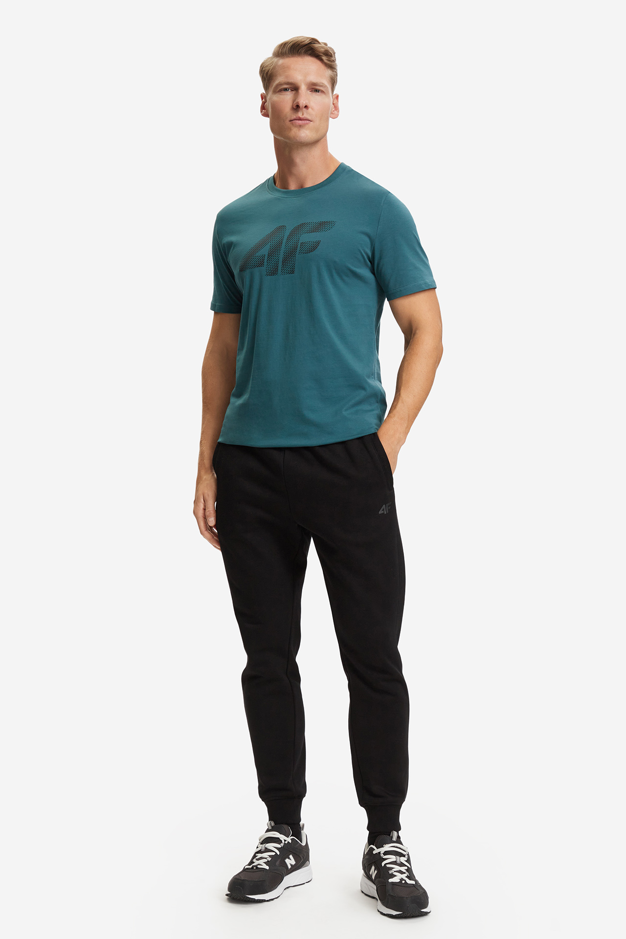 T-shirt 4F 4FWAW26TTSHM4599-46S Zielony