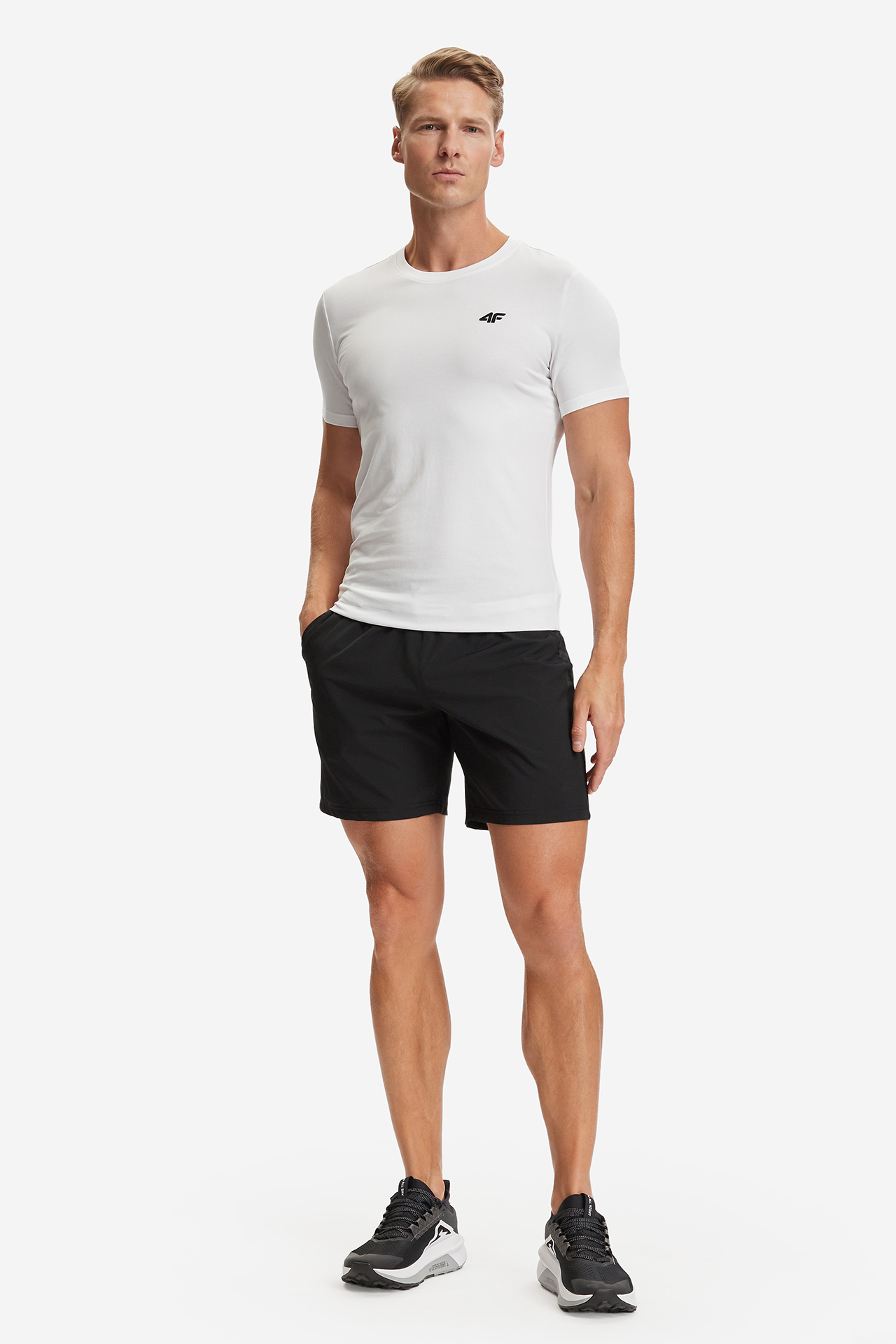 T-shirt 4F 4FWMM00TTSHM4576-10S Biały