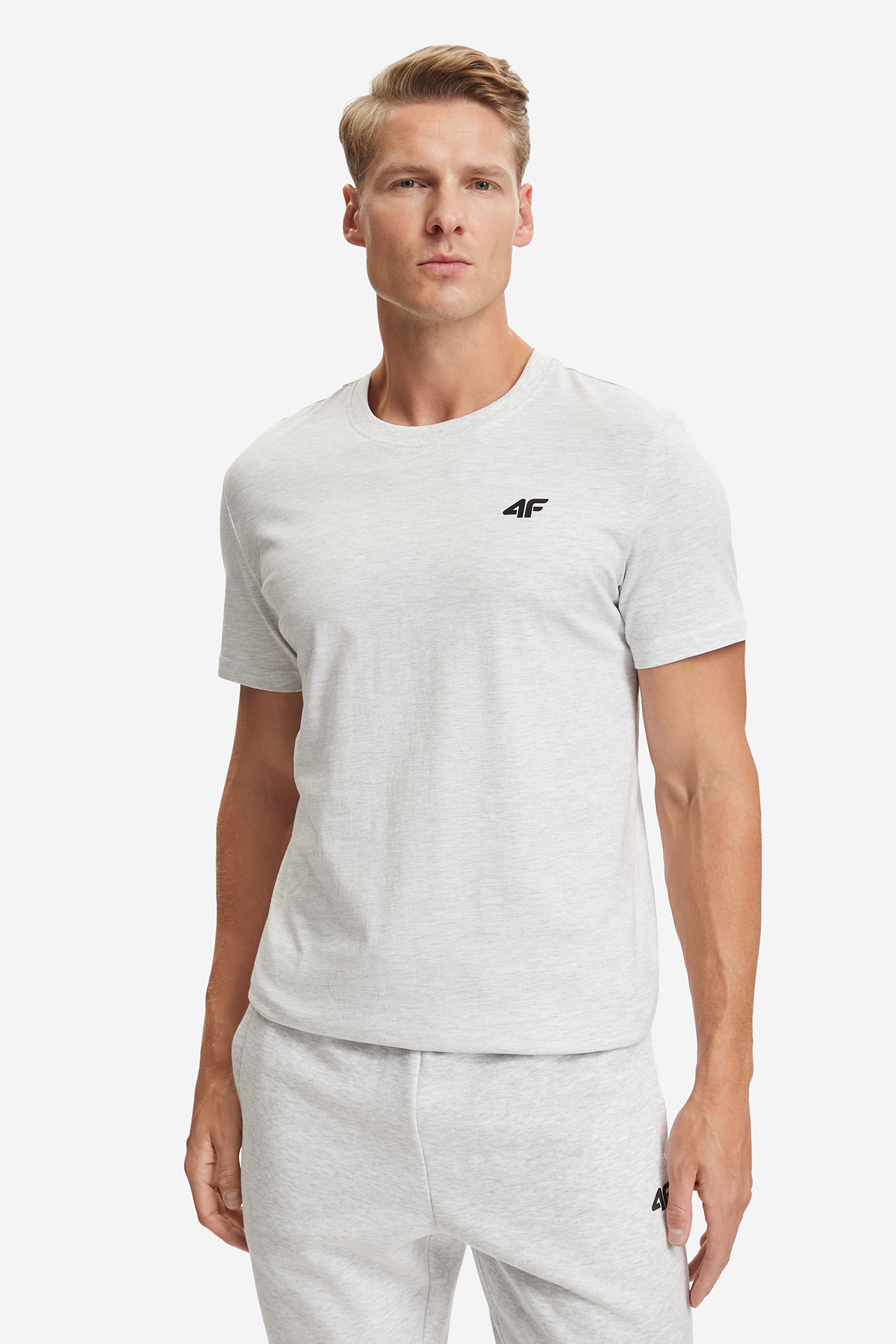 T-shirt 4F 4FWMM00TTSHM4577-27M Szary jasny