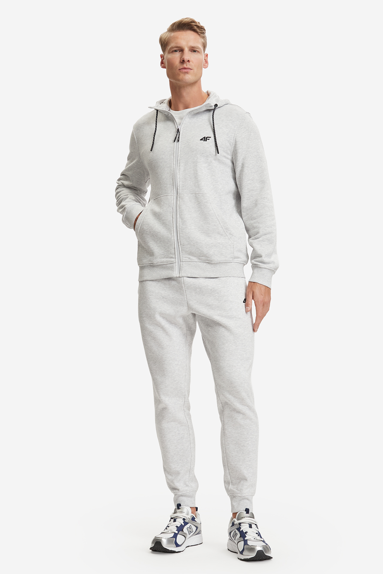 Bluza 4F 4FWMM00TSWSM3234-27M Szary jasny