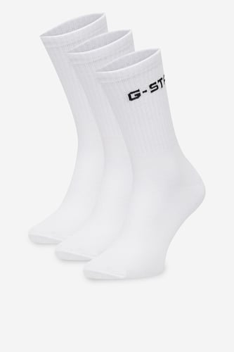 Nogavice G-STAR CEO_AS_G_STAR_001W_AW26 (3-PACK) Bela