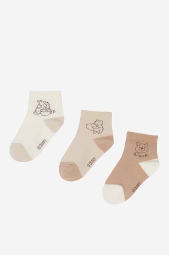 Nogavice Winnie The Pooh CEO-ACCCS-AW26-231WTP(3-PACK) Bež