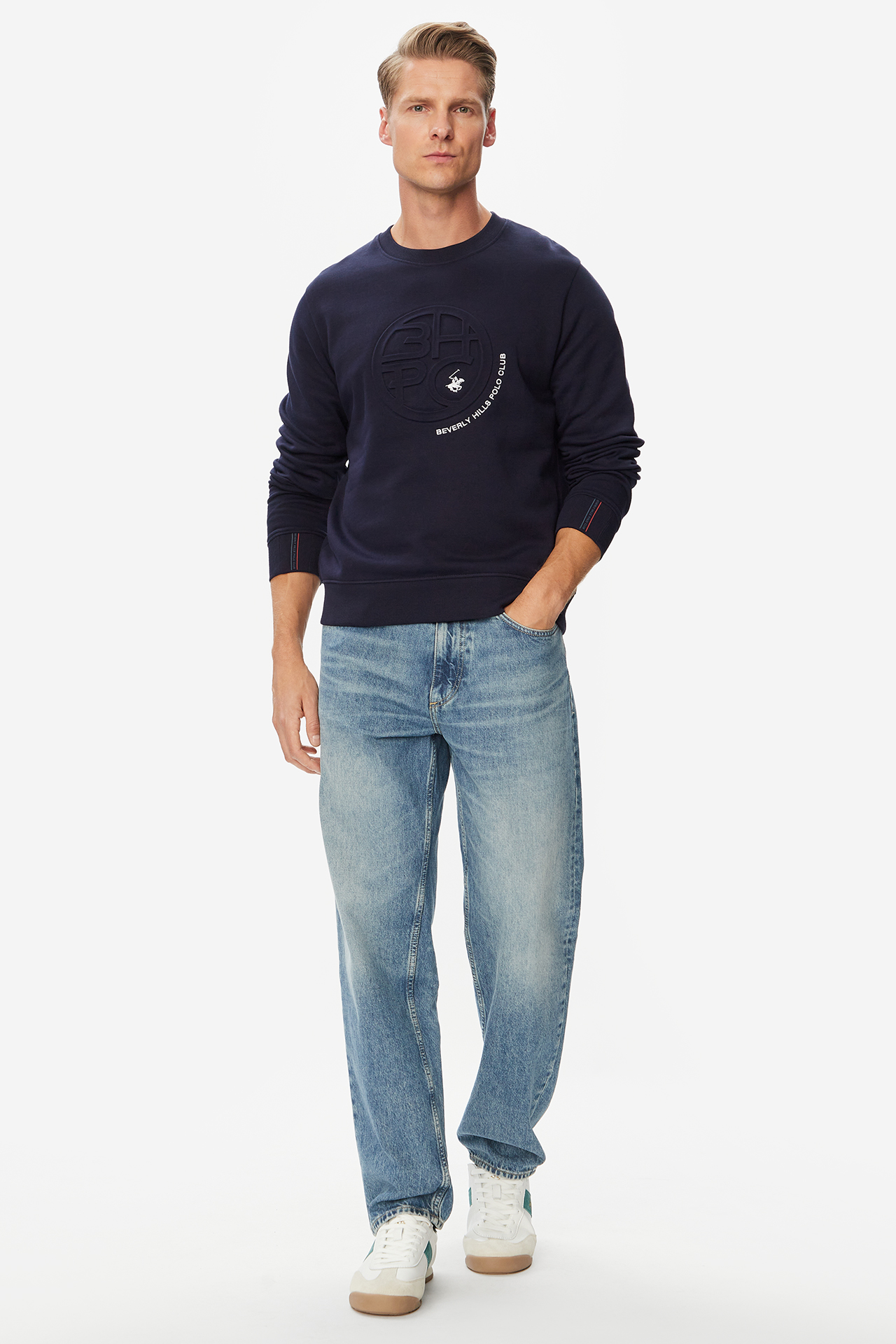 Bluza BEVERLY HILLS POLO CLUB W226-BHMSS-1188-19X Granatowy