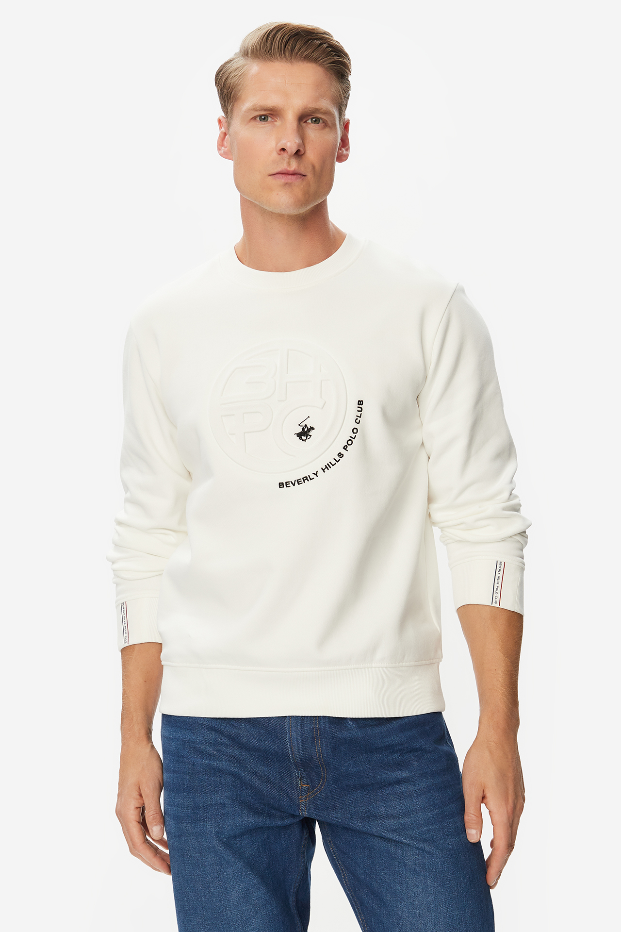 Bluza BEVERLY HILLS POLO CLUB W226-BHMSS-1188-01X Biały