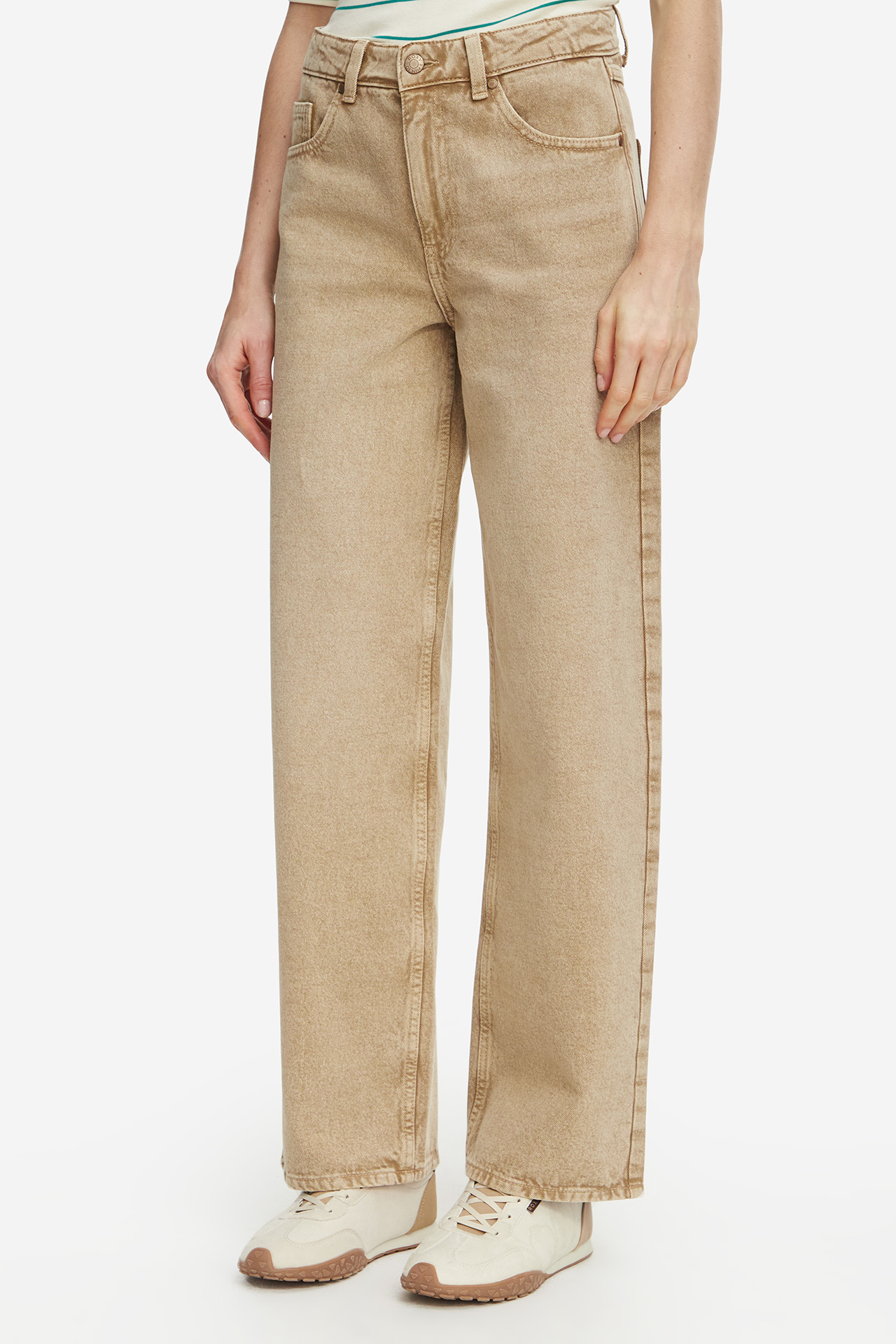 Spodnie jeansowe ROXY W226-RXLTR-1044-39D Beżowy