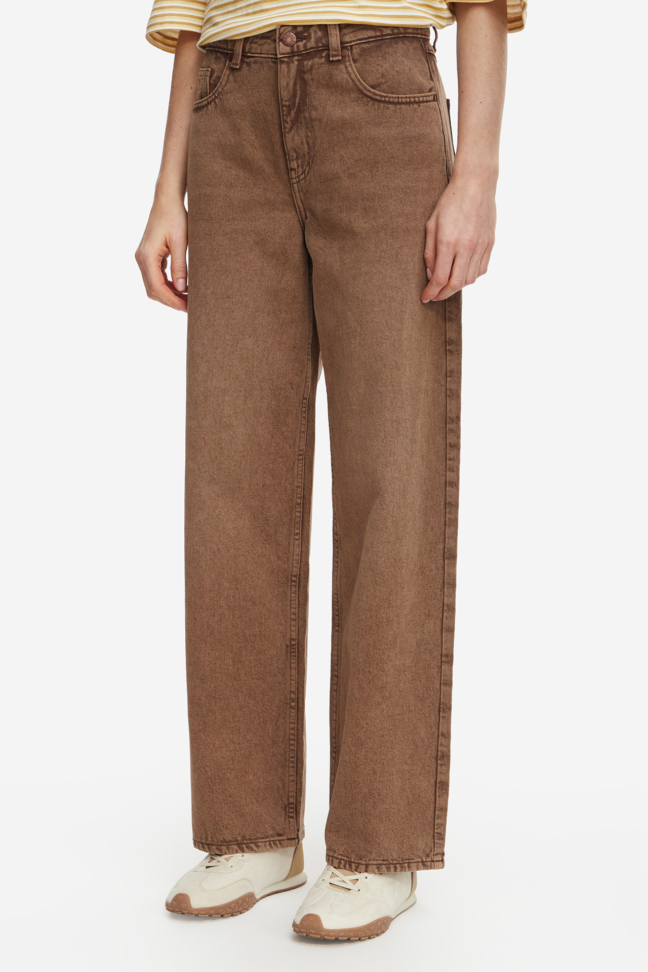 Spodnie jeansowe ROXY W226-RXLTR-1044-37D Brązowy