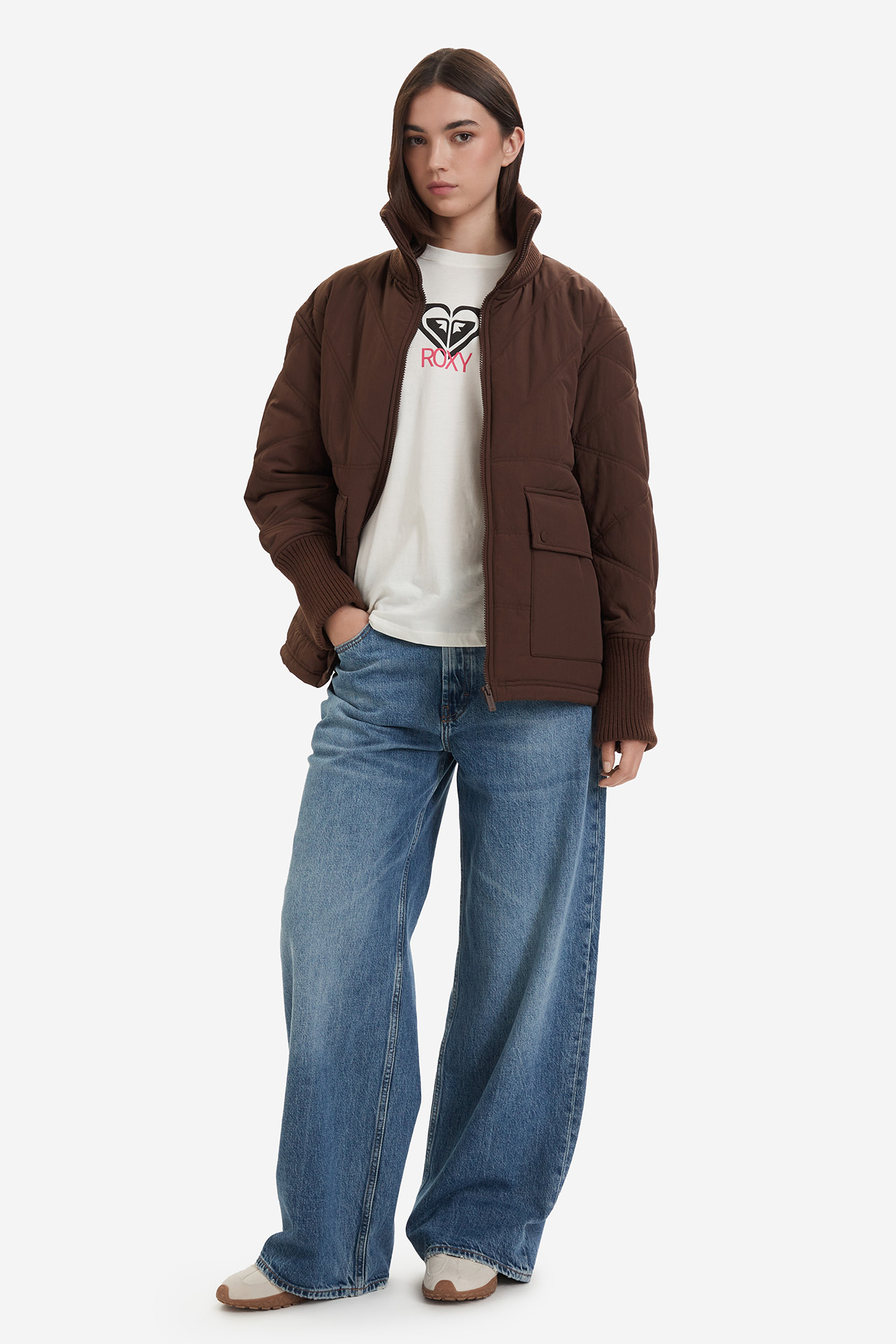 Kurtka ROXY W226-RXLJT-1051-37X Brązowy ciemny