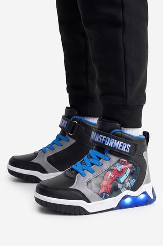 Šněrovací vyšší obuv TRANSFORMERS CEO-CP76-AW26-338TF Černá