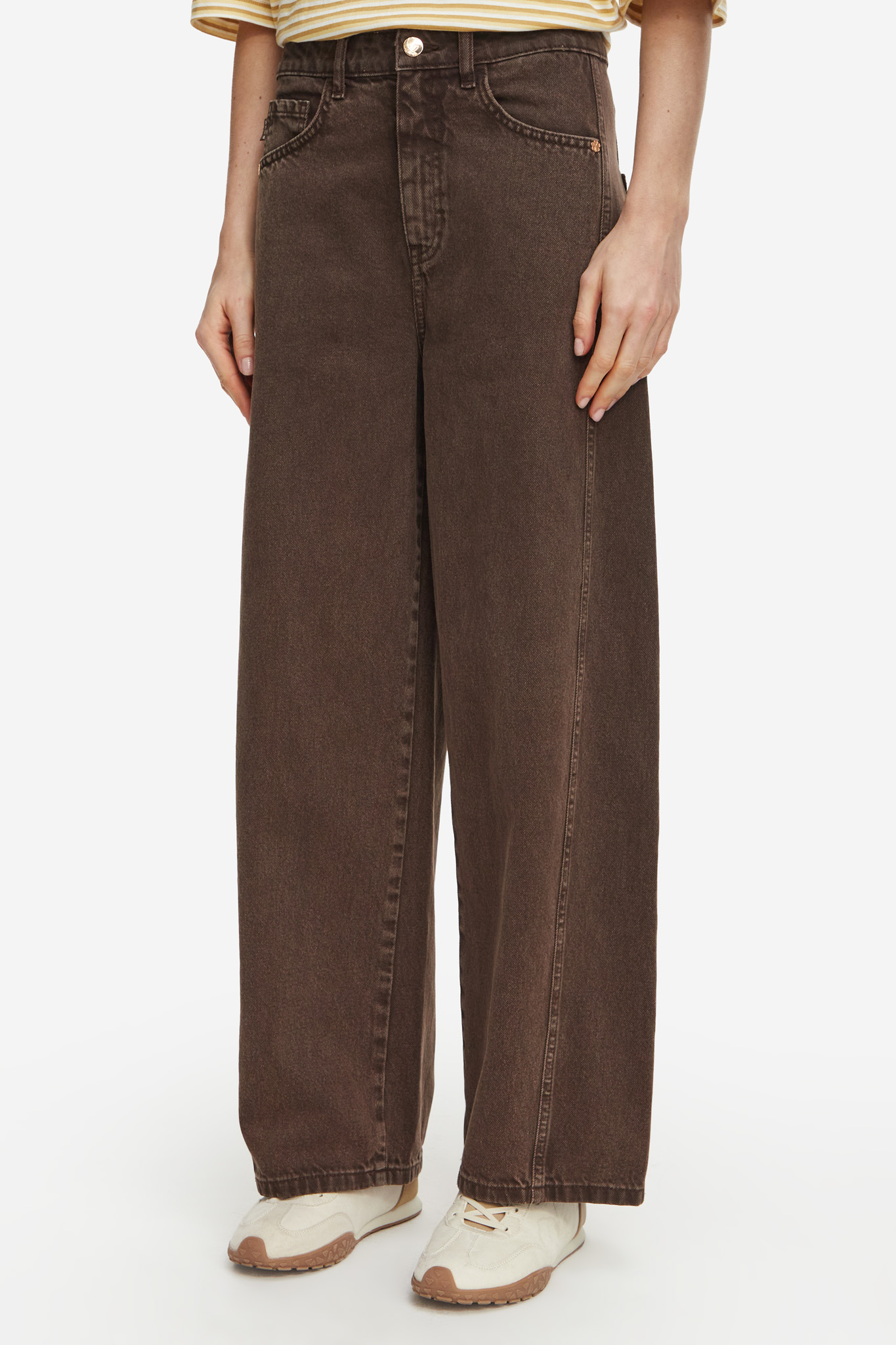 Spodnie jeansowe ROXY W226-RXLTR-1034-37D Brązowy ciemny