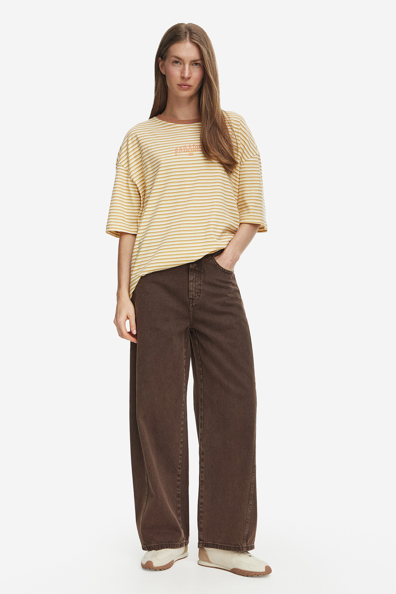Spodnie jeansowe ROXY W226-RXLTR-1034-37D Brązowy ciemny