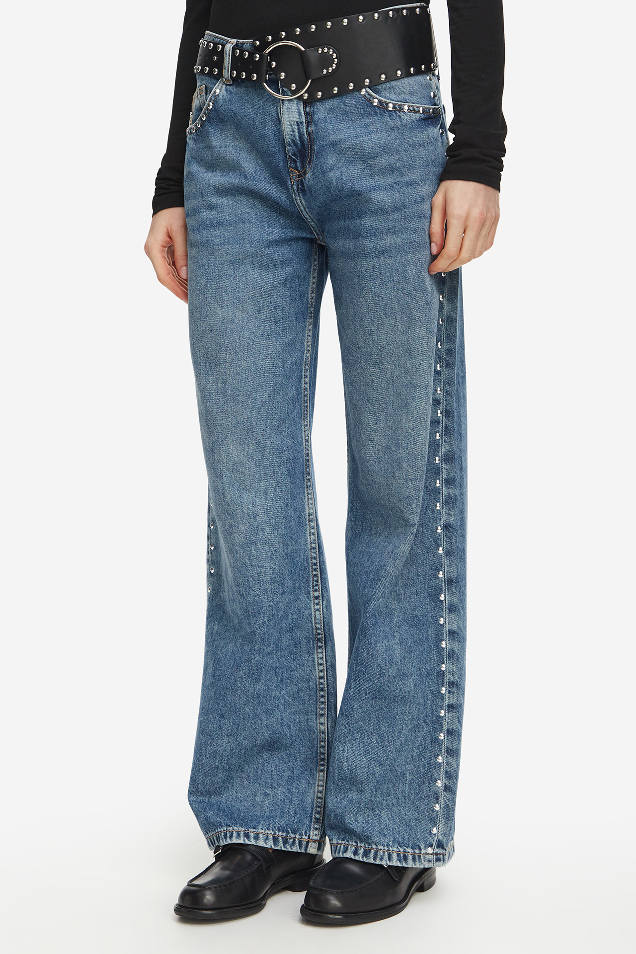 Spodnie jeansowe ROXY W226-RXLTR-1033-20D Niebieski