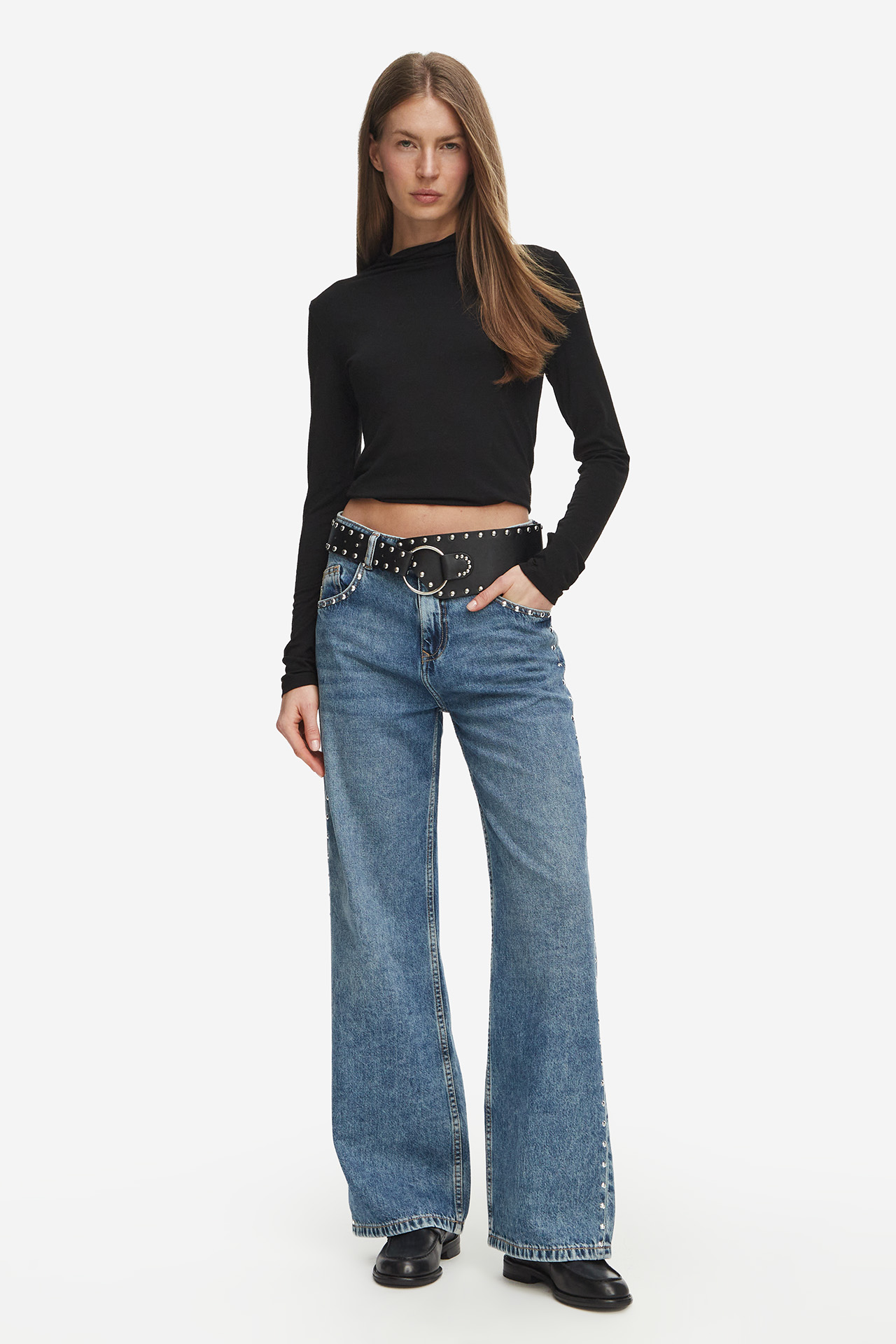 Spodnie jeansowe ROXY W226-RXLTR-1033-20D Niebieski