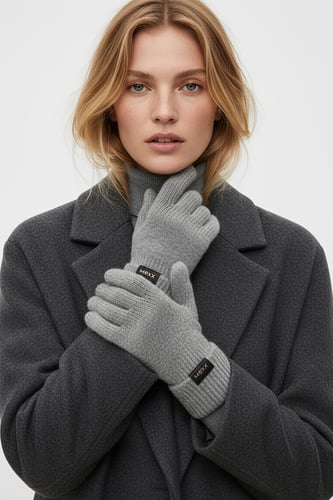 Dámské rukavice Mexx CEO-MEXX-W6-001-AW26 Šedá