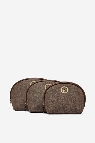 Kozmetična torba BEVERLY HILLS POLO CLUB CWBEO-BHPC-U1-002-AW26 (3-PACK) Rjava