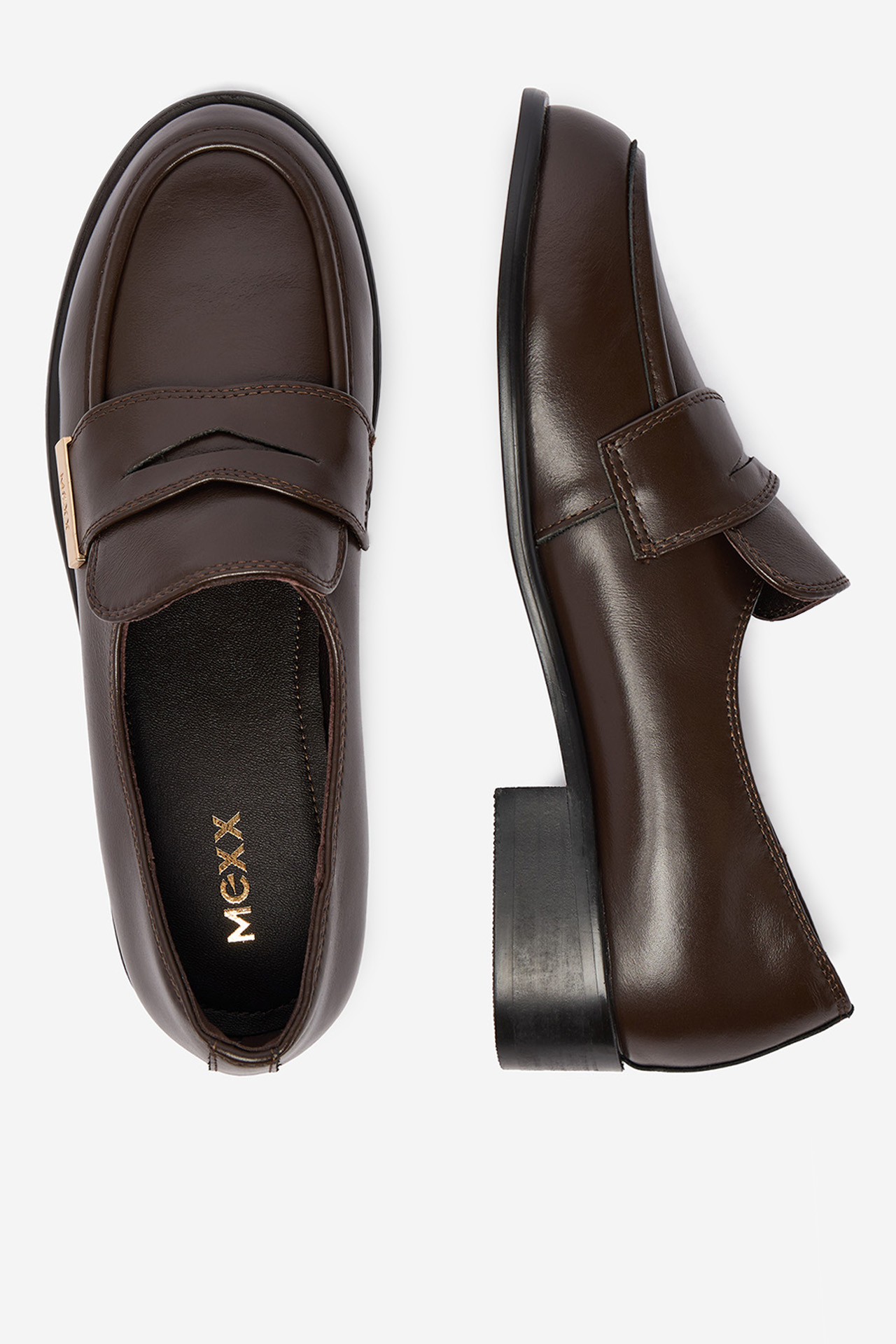 Loafersy Hnědá