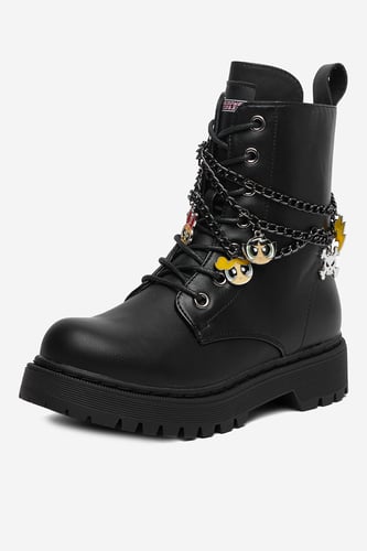 Šněrovací vyšší obuv POWERPUFF GIRLS CEO-CS-AW26-116WBPPG Černá