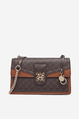 Kabelka NINE WEST EO-ELEGANT FLOW-TK25740 Tmavě hnědá