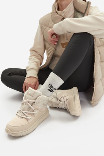 Šněrovací vyšší obuv Reebok CEOWB-LEA-JA-C576W Světle béžová