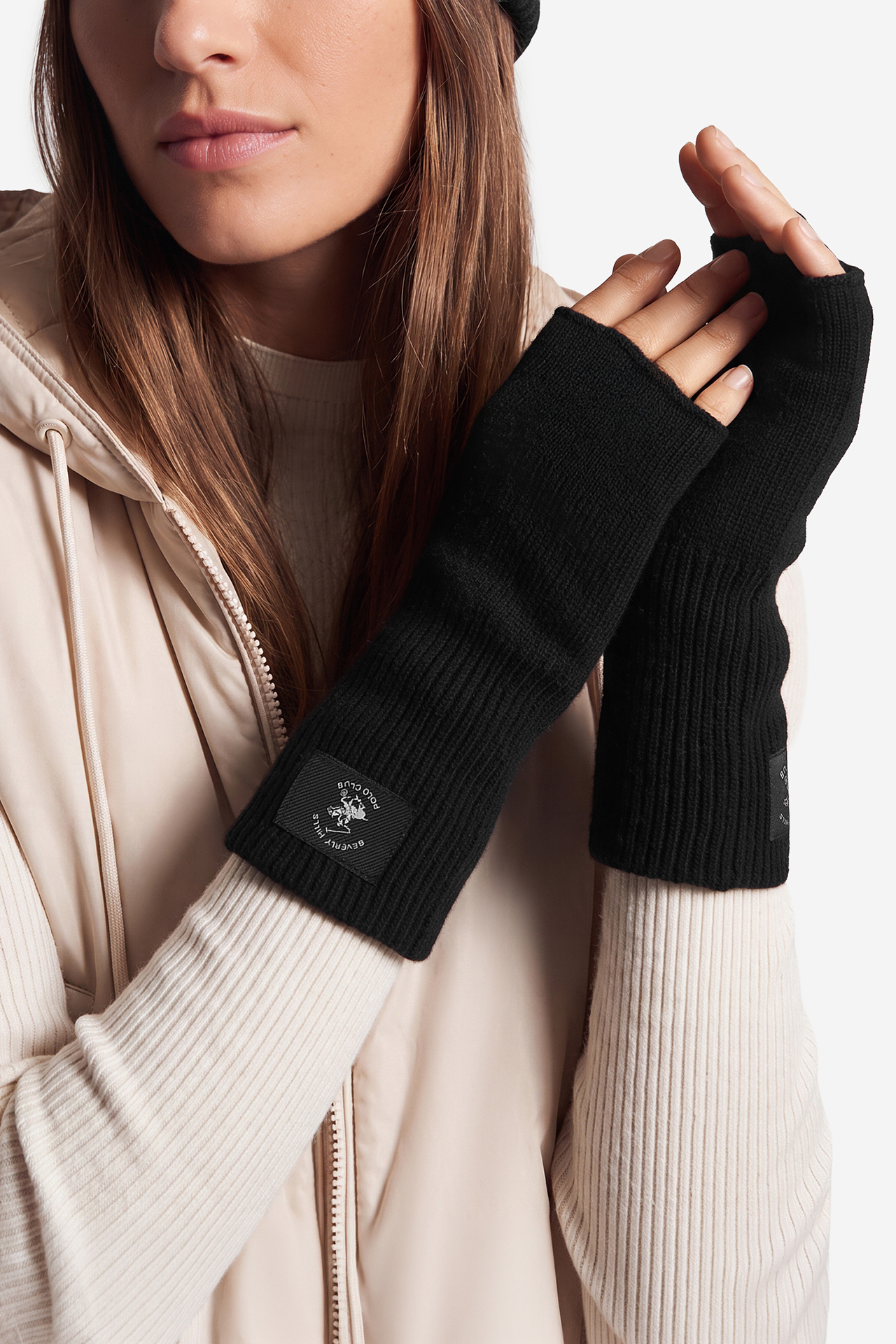 Rękawiczki damskie BEVERLY HILLS POLO CLUB CWBEO-BHPC-W6-001-AW26 Czarny