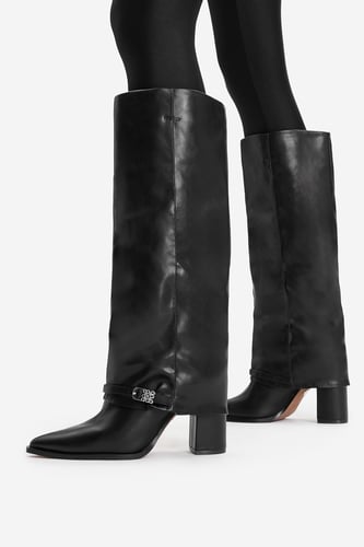 Škornji NINE WEST CEO-ABRA-01 Črna