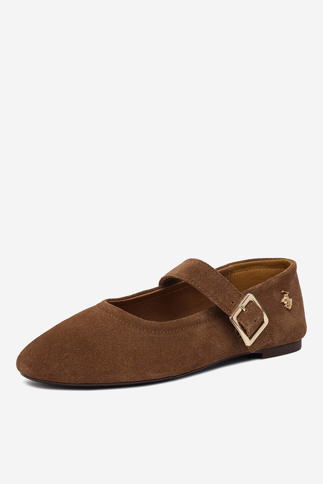 Para balerin z paskami, uj?cie na buty od przodu.