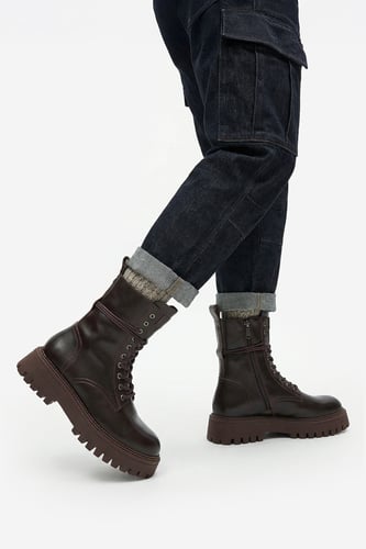 Šněrovací vyšší obuv G-STAR EO-GEDIZ-8090-25 Tmavě hnědá