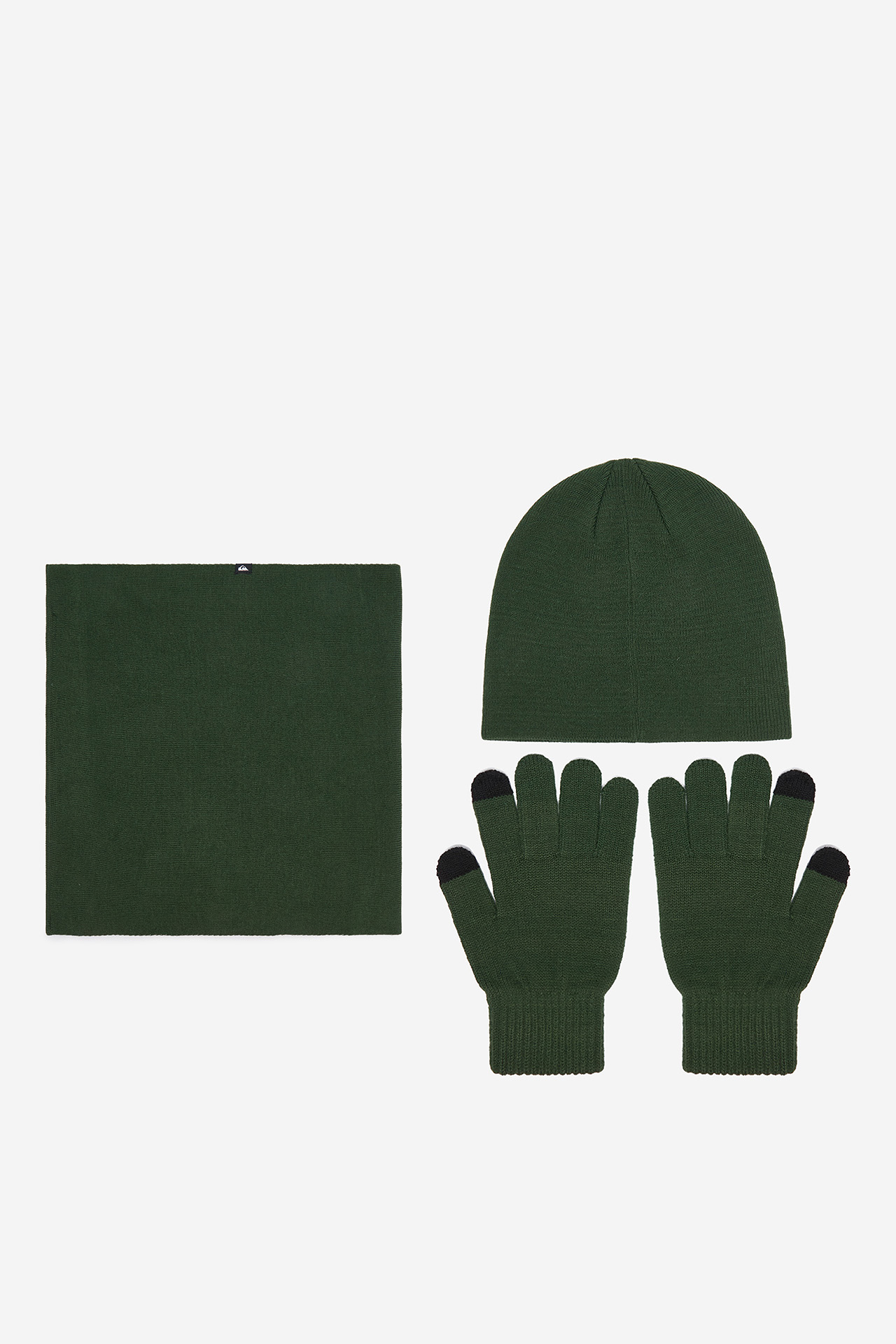 Set klobuk, bandana in rokavice Zelena
